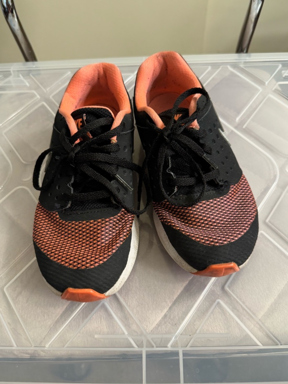 Nike Black and Orange Running Sneakers